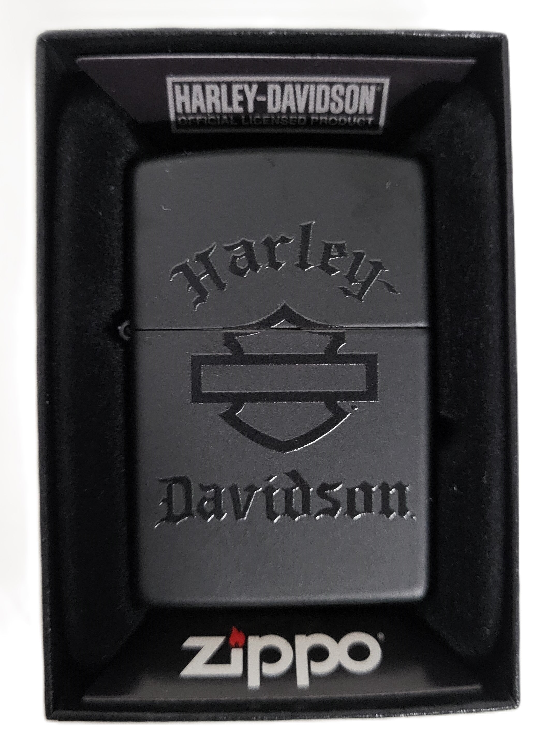 Harley-Davidson® Bar & Shield Black Matte Zippo® Lighter | House