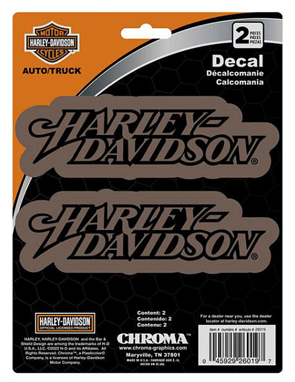 Harley-Davidson® Bronze Signature Decals | Includes 2 Decals | Medium