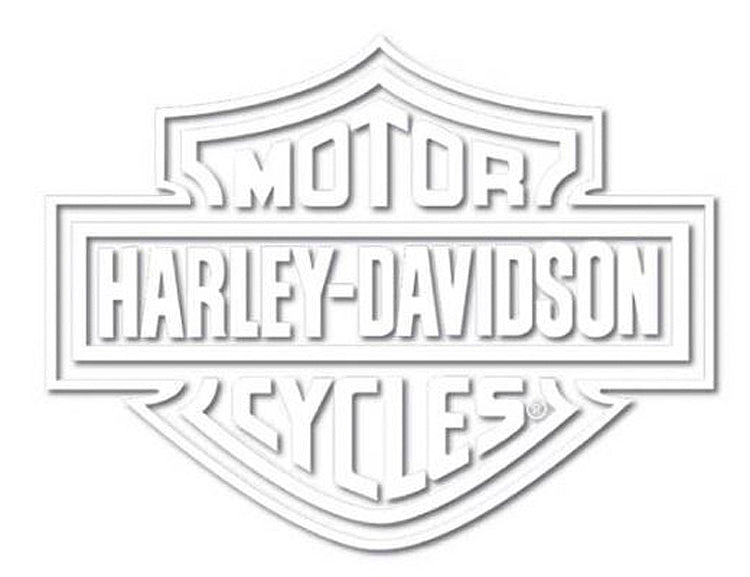 Harley-Davidson® Die Cutz Decal | White Vinyl | Bar & Shield® | Large