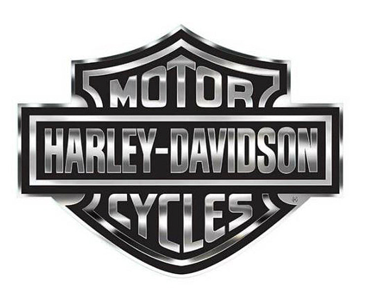 Harley-Davidson® Bar & Shield® Logo Trailer Decal | Chrome & Black | Extra Large
