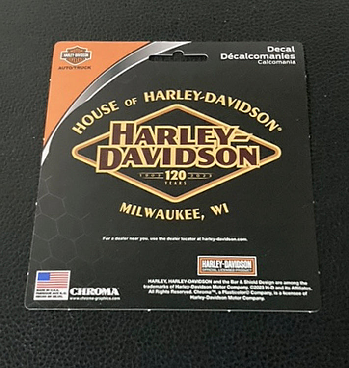 House Of Harley-Davidson® Custom 120th Anniversary Collection Logo Stick-On Decal | Oval