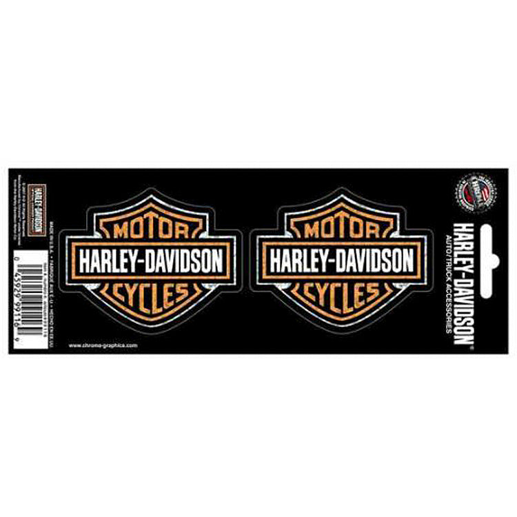 Harley-Davidson® Bar & Shield® Holographic Decals | Two Decals | Small