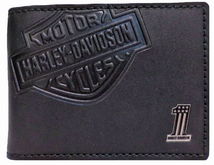 Harley-Davidson® Men's Bar & Shield® Money Clip Leather Wallet