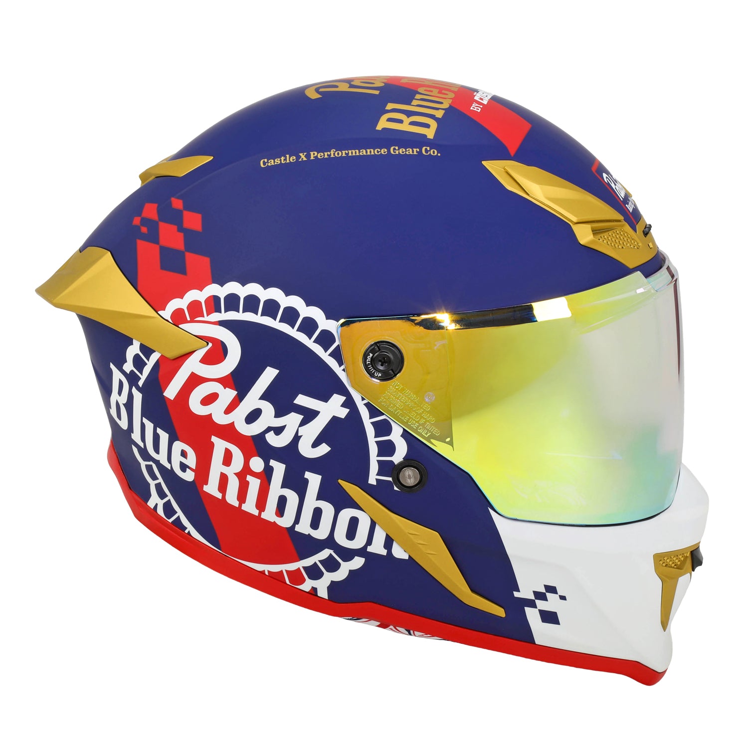 チタノタ 姫厳竜 Pabst Blue Ribbon Pabst Blue Ribbon CX510 Motorcycle Helmet – House of Harley®