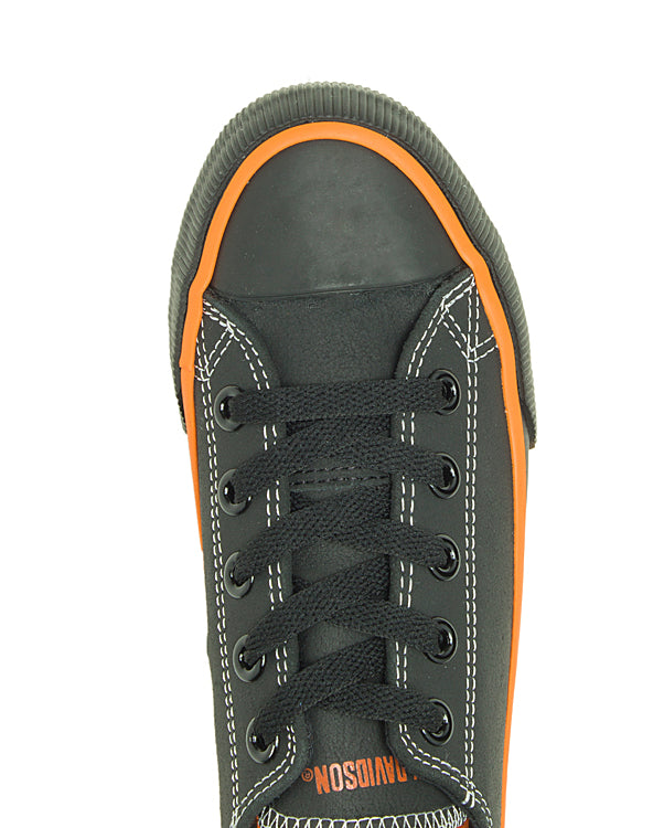 
                  
                    HARLEY-DAVIDSON® FOOTWEAR Women's Zia Leather Sneakers | Lifestyle Casual | Black & Orange
                  
                
