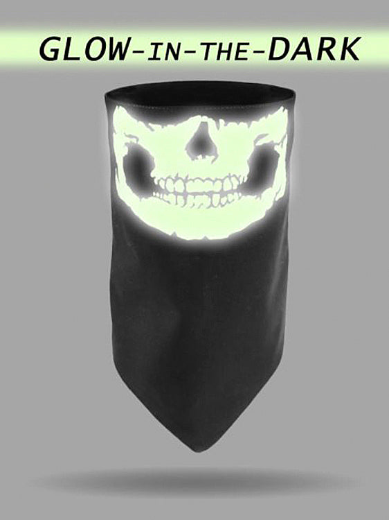 
                  
                    That's A Wrap!® Glow In The Dark Jaw Dust Gaiter | Skull Reverses to Tribal Flame
                  
                