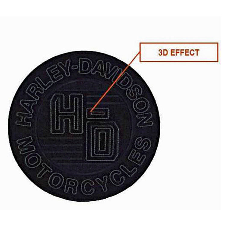 Harley-Davidson 3in. Embroidered Reflective Round B&S Logo Emblem Sew-On  Patch, Harley Davidson 