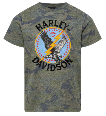 Harley-Davidson® Flash Short Sleeve Youth Tee | Vintage Camo