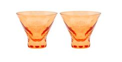 Harley-Davidson® Bar & Shield® Stemless Martini Glass Set | Orange