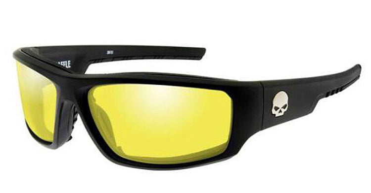 Harley-Davidson® Men's Wiley X® Baffle Sunglasses | Yellow Lenses | Matte Black Frames