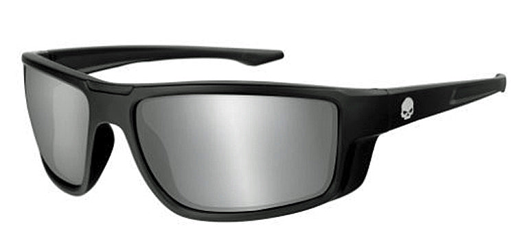 Harley-Davidson® Men's Wiley X® Chain Sunglasses | Silver Flash Lenses With Smoke Grey Base | Matte Black Frames