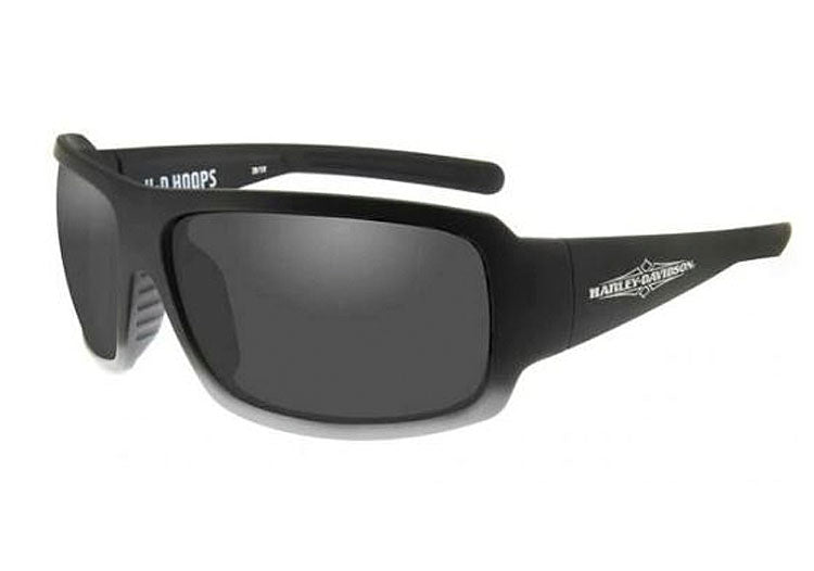 Harley-Davidson® Men's Wiley X® Hoops Sunglasses | Smoke Grey Lenses | Matte Gradient Grey-to-Black Frame