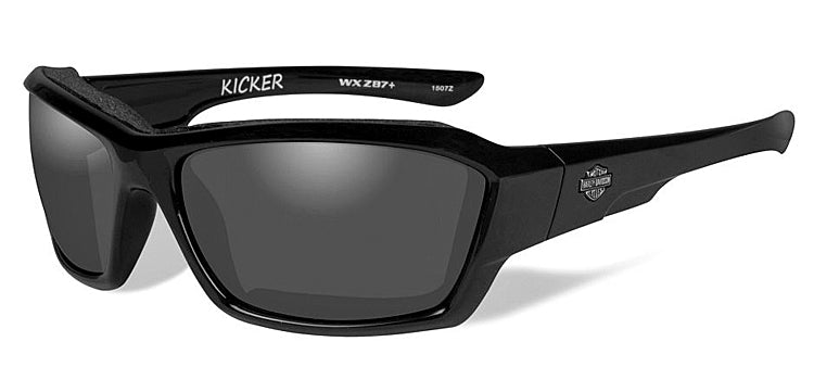 
                  
                    Harley-Davidson® Men's Wiley X® Kicker Sunglasses | Grey Lenses | Gloss Black Frame
                  
                