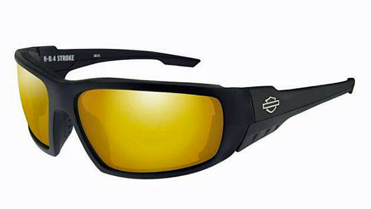 
                  
                    Harley-Davidson® Men's Wiley X® 4 Stroke Sunglasses | Orange Mirror Lenses With Amber Base | Gloss Black Frames
                  
                