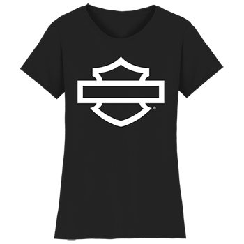 Harley-Davidson® Women's B&S Outline V-Neck T-Shirt | Black - Homecoming