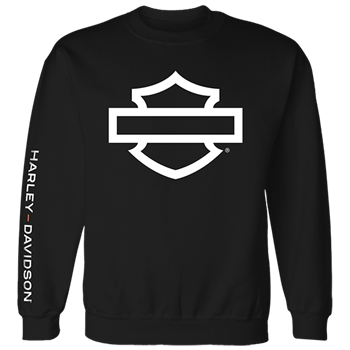 Harley-Davidson® Men's B&S Outline Long Sleeve T-Shirt | Black - Homecoming