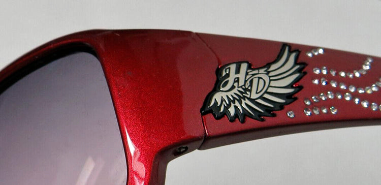 
                  
                    Harley-Davidson® Women's Red Smoke Wing Bling Sunglasses | Pearl Red Frame
                  
                