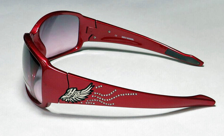 
                  
                    Harley-Davidson® Women's Red Smoke Wing Bling Sunglasses | Pearl Red Frame
                  
                