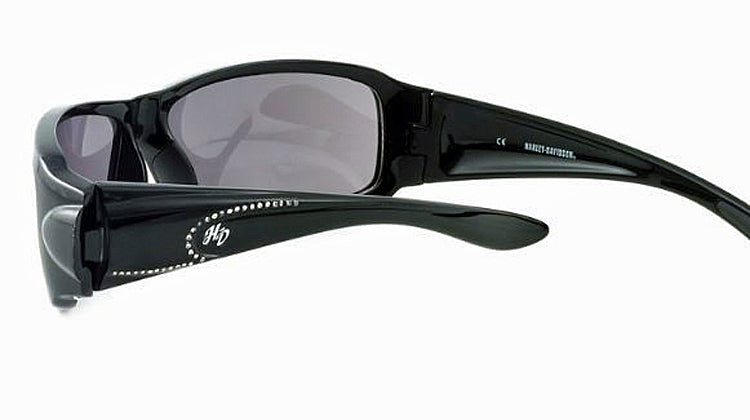
                  
                    Harley-Davidson® Women's Black Bling Crystal Sunglasses | Gloss Black Frame
                  
                