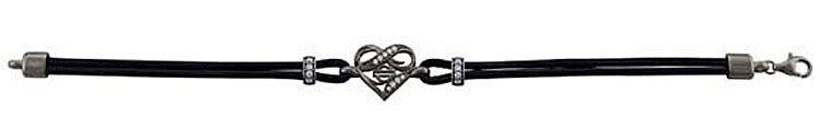 Harley-Davidson® Women's Ruthenium Infinity Thorn Heart Bracelet | Rhinestone Embellished