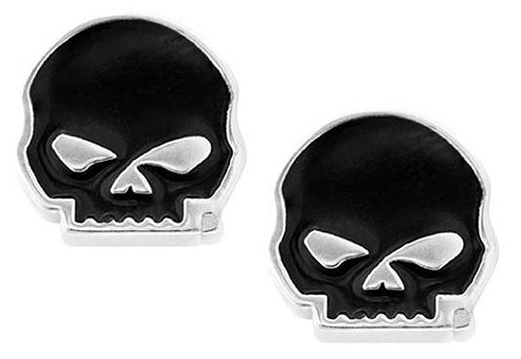 
                  
                    Harley-Davidson® Women's Willie G® Skull Post Earrings | Black Enamel
                  
                