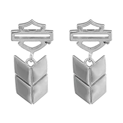 Harley-Davidson® Women's Insignia Bar & Shield® Post Drop Earrings