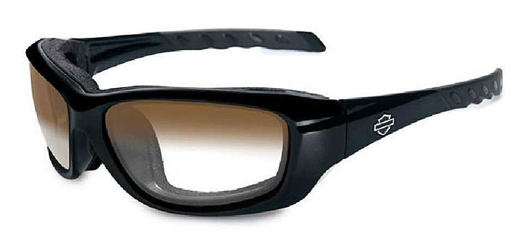 
                  
                    Harley-Davidson® Men's Wiley X® Gravity Bar & Shield® Sunglasses | Light Adjusting Copper Lenses | Gloss Black Frames
                  
                