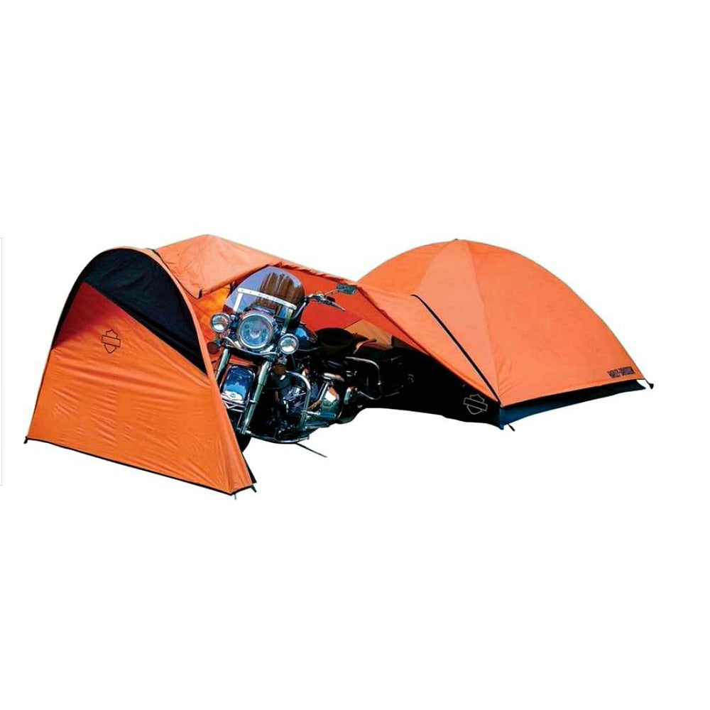 
                  
                    Harley-Davidson® Riders' Orange Dome Tent | with Bike Storage Vestibule | Sleeps Up To 4
                  
                