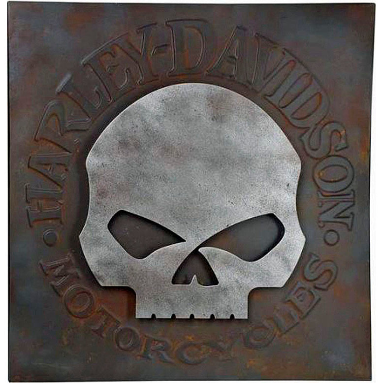 
                  
                    Harley-Davidson® Distressed Skull Metal Wall Art | Willie G® Skull Graphic
                  
                