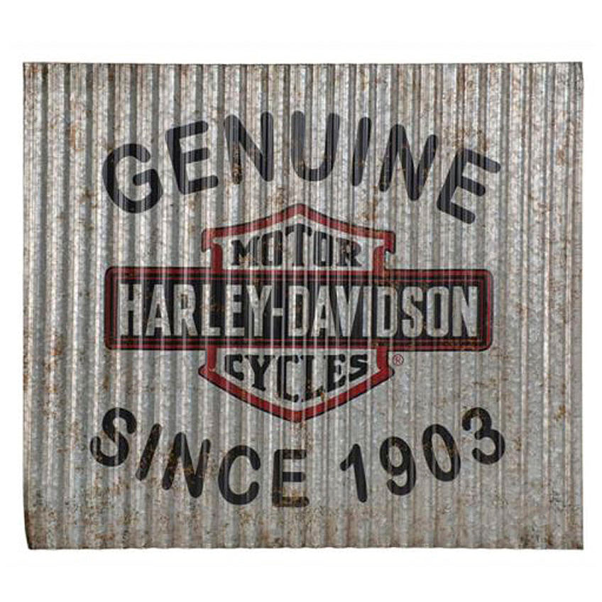 Harley-Davidson® Genuine Since 1903 Corrugated Metal Sign | Long Bar & Shield® Logo