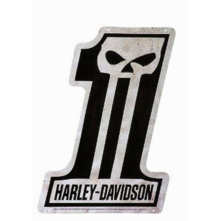 Harley Davidson® #1 Dark Custom™ Tin Sign | Distressed