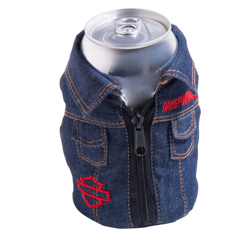 Harley-Davidson® 1970's Psychedelic Denim Can Cooler