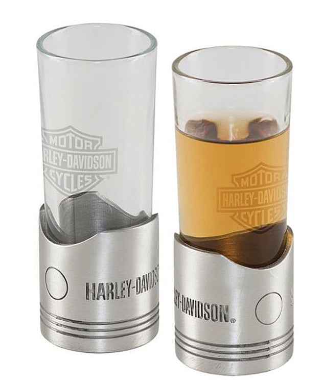
                  
                    Harley-Davidson® Piston Shot Glass Set | Set of Two
                  
                