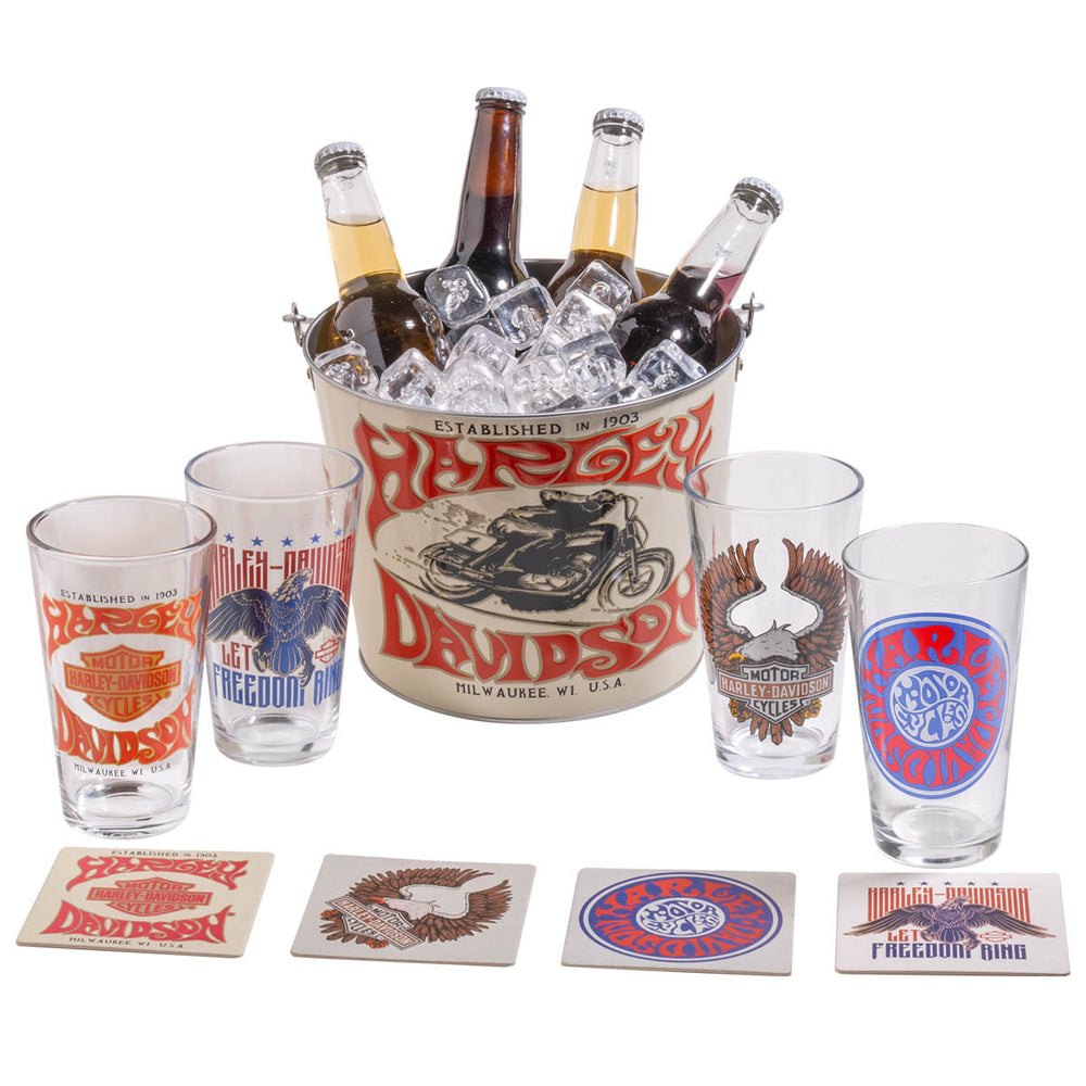 Harley-Davidson® 1970's Psychedelic Party Bucket Set