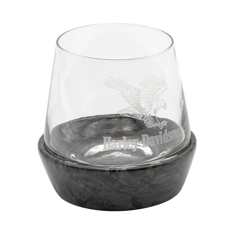 
                  
                    Harley-Davidson® Swooping Eagle Double-Old Fashioned Glass Set | Stone Base
                  
                