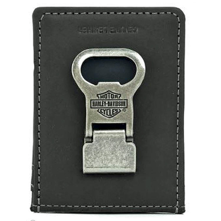 
                  
                    Harley-Davidson® Men's Refuel Bottle Opener Card Case | Bar & Shield® Silhouette | RFID Protection
                  
                