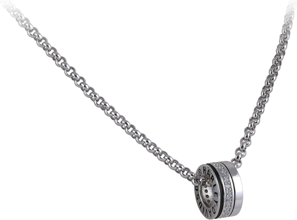 Harley-Davidson® Women's Revolve Crystal Signature Necklace