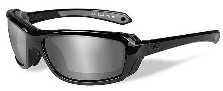 
                  
                    Harley-Davidson® Men's Rage-X Sunglasses | Silver Flash Lenses With Smoke Grey Base | Gloss Black Frames
                  
                
