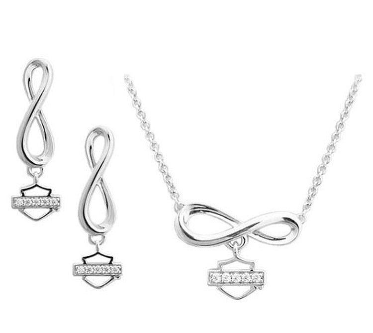 
                  
                    Harley-Davidson® Women's Bling Infinity Necklace and Earrings Gift Set
                  
                