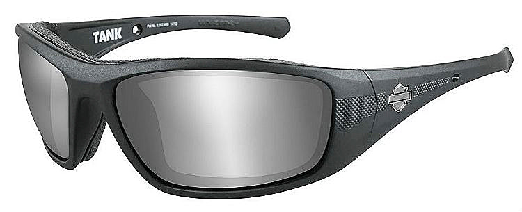
                  
                    Harley-Davidson® Men's Wiley X® Tank Sunglasses | Silver Flash Smoke Grey Lenses | Matte Black Frames
                  
                