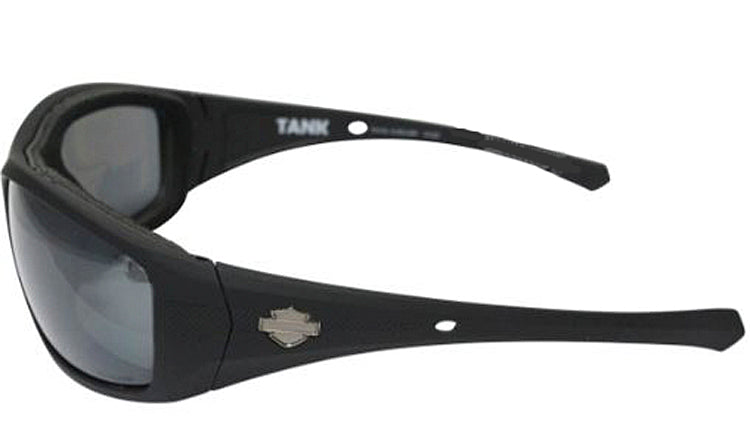 Harley-Davidson® Men's Wiley X® Tank Sunglasses | PPZ™ Silver Flash Smoke  Grey Lenses | Matte Black Frame