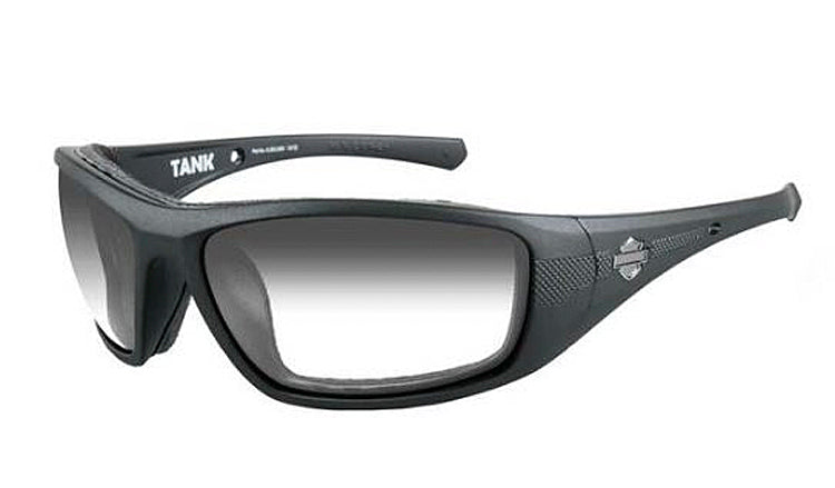 Harley-Davidson® Men's Wiley X® Tank Sunglasses | Light Adjusting Smoke Grey Lenses | Matte Black Frames