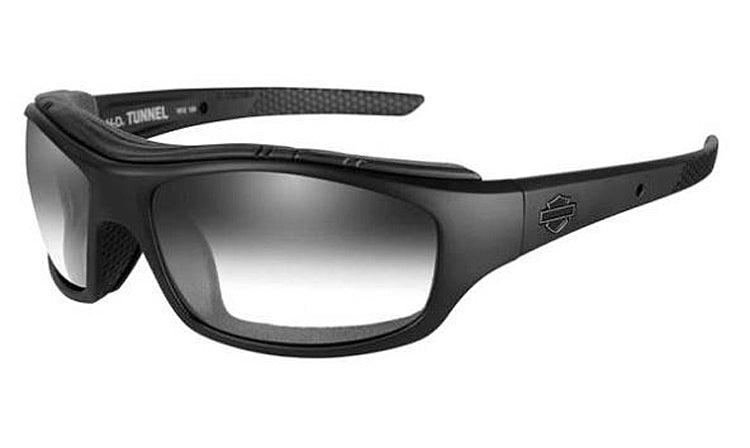 Harley-Davidson® Men's Wiley X® Tunnel Sunglasses | Light Adjusting Smoke Grey Lenses | Matte Black Frames