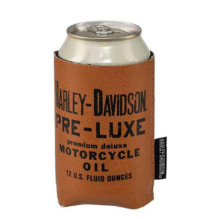 Harley-Davidson® Pre-Luxe Faux Leather Can Cooler | Neoprene | Koozie®