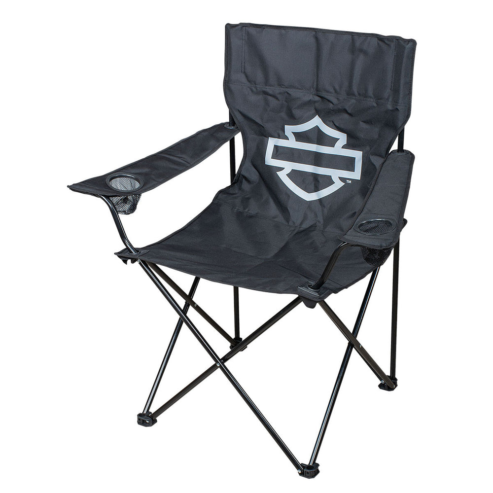 Harley-Davidson® Deluxe Open Bar & Shield® Folding Chair | Includes Cup Holder
