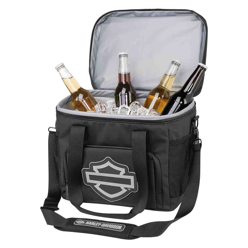 Silhouette Bar & Shield Stainless Can Cooler
