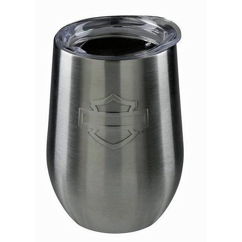 Harley-Davidson® Bar & Shield® Silhouette Stainless Steel Wine Tumbler | Stemless | Includes Lid