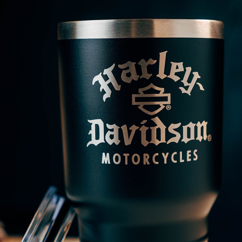 
                  
                    Harley-Davidson® Old English Travel Tumbler
                  
                