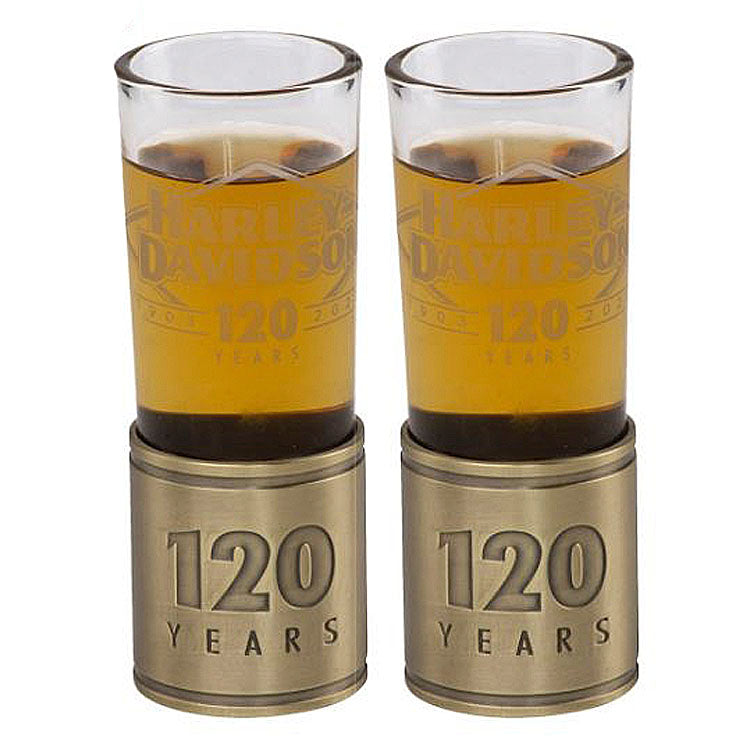 
                  
                    Harley-Davidson® 120th Anniversary Metal Shooter Set | Two Pieces
                  
                