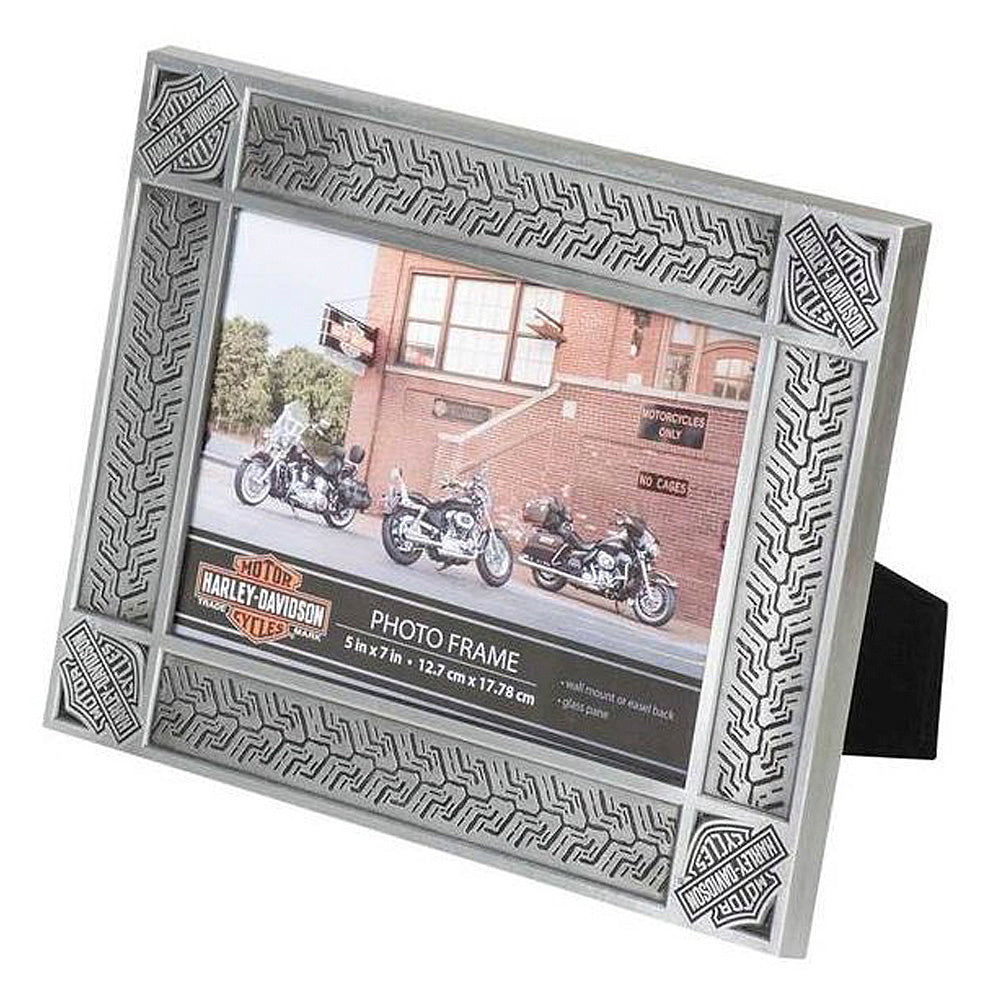 Harley-Davidson® Tire Tread Picture Frame | Tin Plated | 5